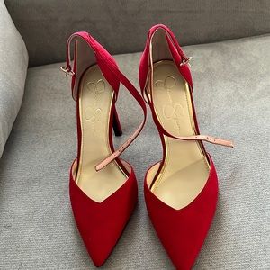 Jessica Simpson Red Strap Heels